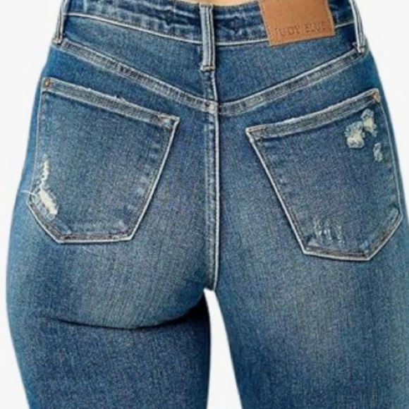 NWT Judy Blue Med Wash Faded High-Rise Tummy Control Stretch Slim Jeans (9/29) - Picture 1 of 16